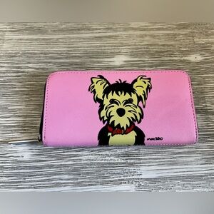 Marc Tetro Playful Pink Dog Print Wallet